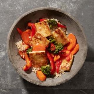 Sweet and Sour Tofu-Vegetable Stir-Fry