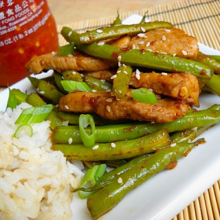szechuan pork and green beans