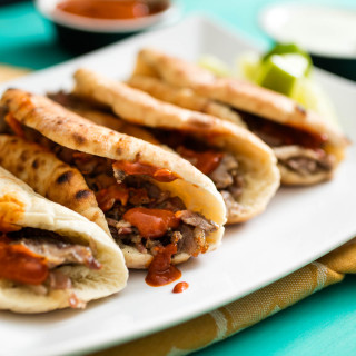 Tacos Árabes (Pita-Wrapped, Cumin-Marinated-Pork Tacos)
