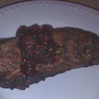 Beef Tenderloin with Cherry Salsa