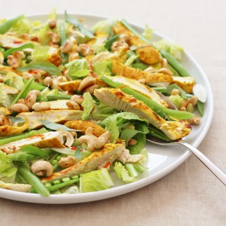 Thai Chicken Salad with Honey Drizzled Cashews