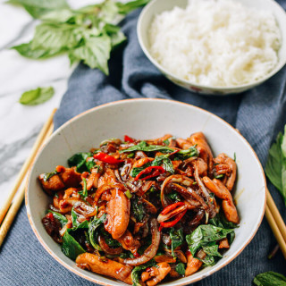 Thai Chicken Stir-fry with Basil and Mint