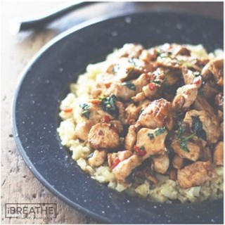 Thai Chicken with Basil and Cauliflower Fried Rice - Low Carb