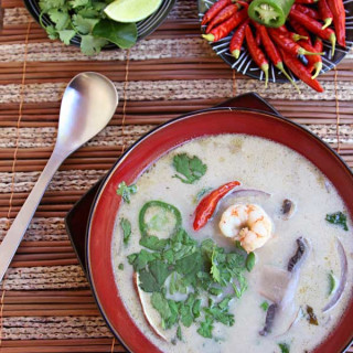 Thai Coconut Soup with Shrimp or Chicken