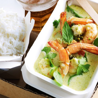 Thai prawn green curry