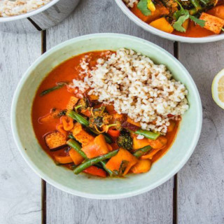 Thai Red Curry with Tofu and Green Beans