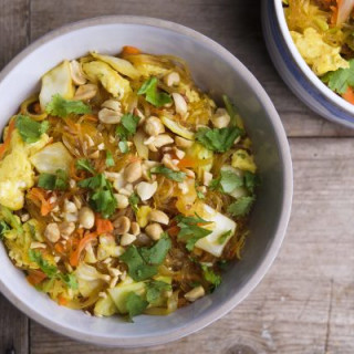 Thai Stir-Fried Glass Noodles with Carrots and Roasted Peanuts (Pad Woon Se