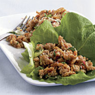 Thai-Style Spicy Chicken in Lettuce Cups