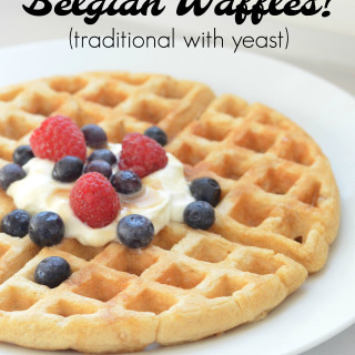 The Best Belgian Waffles (traditional with yeast)