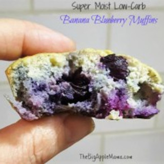 The Juiciest and Moist Low Carb Banana Blueberry Muffins