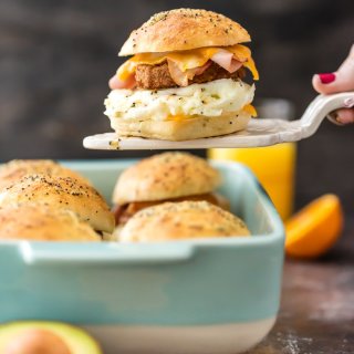 The Ultimate Baked Breakfast Sandwich Sliders (plus MAJOR giveaway!)