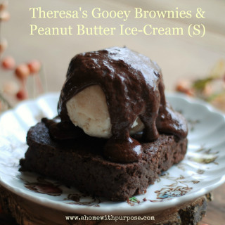 Theresa's Gooey Brownies and Peanut Butter Ice-Cream (S)