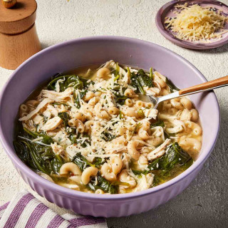 This 20-Minute Chicken Noodle Soup with Spinach &amp; Parmesan Is Made with