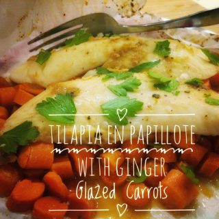 Tilapia En Papillote with Ginger Glazed Carrots