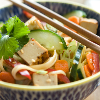 Tofu and Sesame Noodle Salad