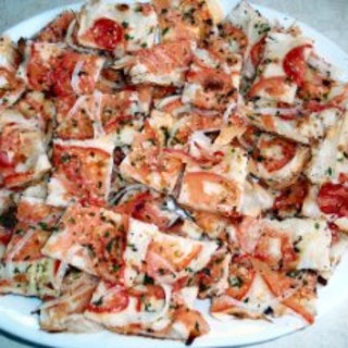 Tomato Onion Phyllo Pizza