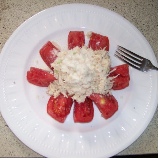 Tomato Stuffed with Chicken Salad