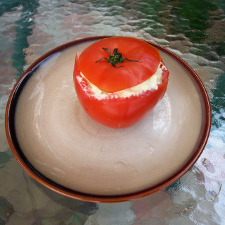 Tomato Stuffed with Egg Salad