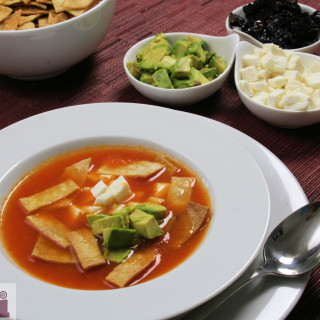 Tortilla soup (Morelos Cooking Sauce)