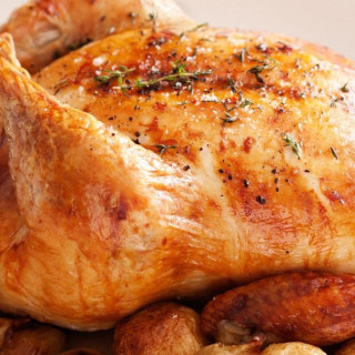 Traditional French roast chicken