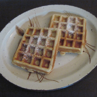 Traditional Waffles - with a dense texture
