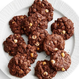Triple Chocolate-Hazelnut Cookies