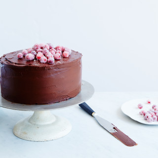 Triple-Layer Sour Cream Chocolate Cake
