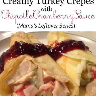 Turkey Crepes with Chipotle Cranberry Sauce