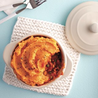Turkey shepherd’s pie with root vegetable topping