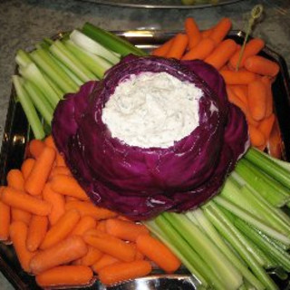 Two-Tone Slaw in a Cabbage Bowl
