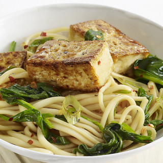 Udon with Tofu and Asian Greens