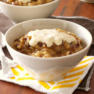 Sticky Toffee Rice Pudding with Caramel Cream