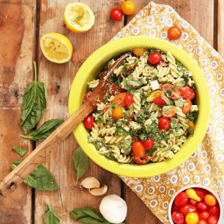Vegan Caprese Salad with Pesto