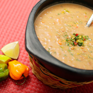 Vegan: Lentil and Coconut Soup with Cilantro-Habanero Gremolata