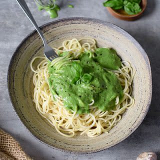 Vegan spinach pasta sauce | gluten free recipe
