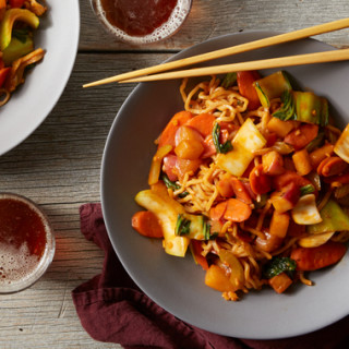 Vegetable Lo Mein with Bok Choy &amp; Carrots