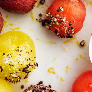 Vodka-Spiked Cherry Tomatoes with Pepper Salt