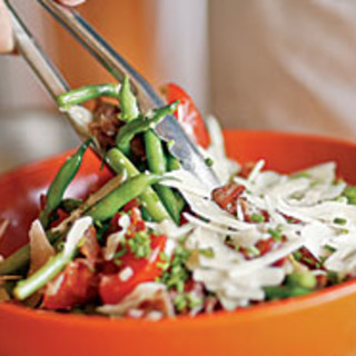 Warm Green Bean, Pancetta and Tomato Salad with Parmesan