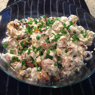 THE BEST bacon and corn filled Potato Salad