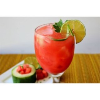 Watermelon and Cucumber Juice with a Spritz of Lime Recipe