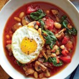 WeightWatchers White Bean and Veggie Bowls with Frizzled Eggs Recipe