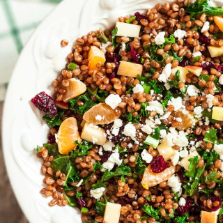 Wheat Berry Salad with Apples and Cranberries