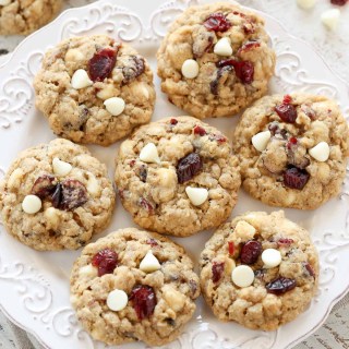 White Chip and Craisin Oatmeal Cookies