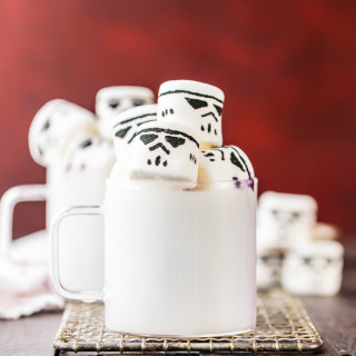 White Hot Chocolate with Stormtrooper Marshmallows
