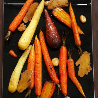 Whole Roasted Carrots with Fresh Ginger