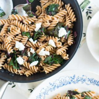Whole Wheat Pasta Salad with Walnuts and Feta Cheese