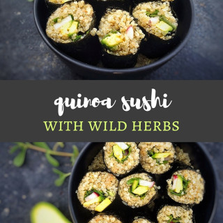 Wild Herb and Quinoa Sushi