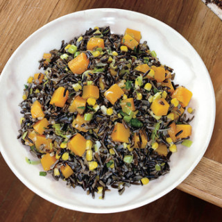Wild Rice with Butternut Squash, Leeks, and Corn