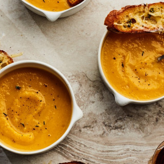 Winter Squash Soup with Gruyère Croutons