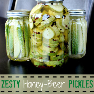 Zesty Honey-Beer Pickles